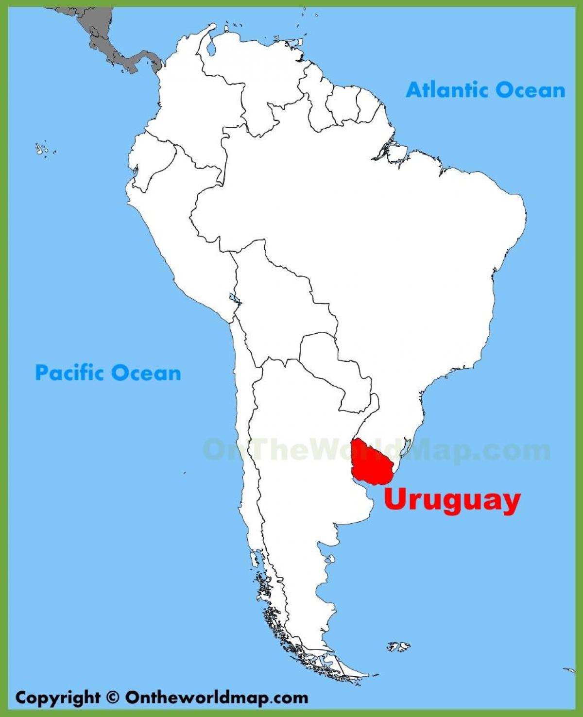 Карта Уругвай Південна Америка