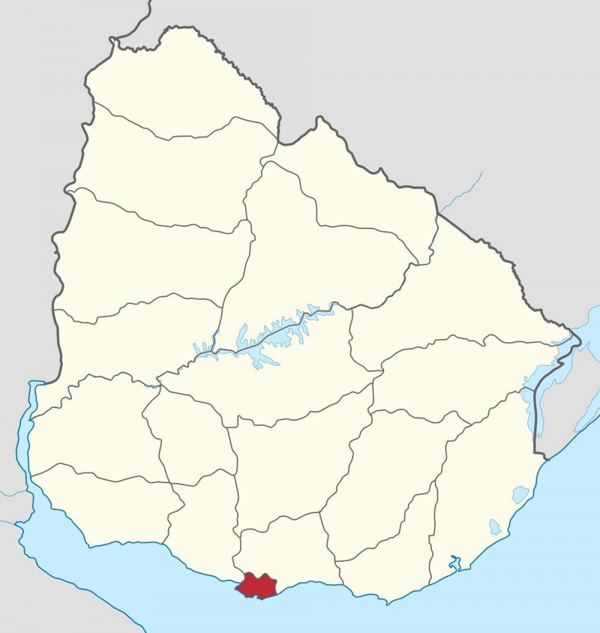 Карта Уругваю контур