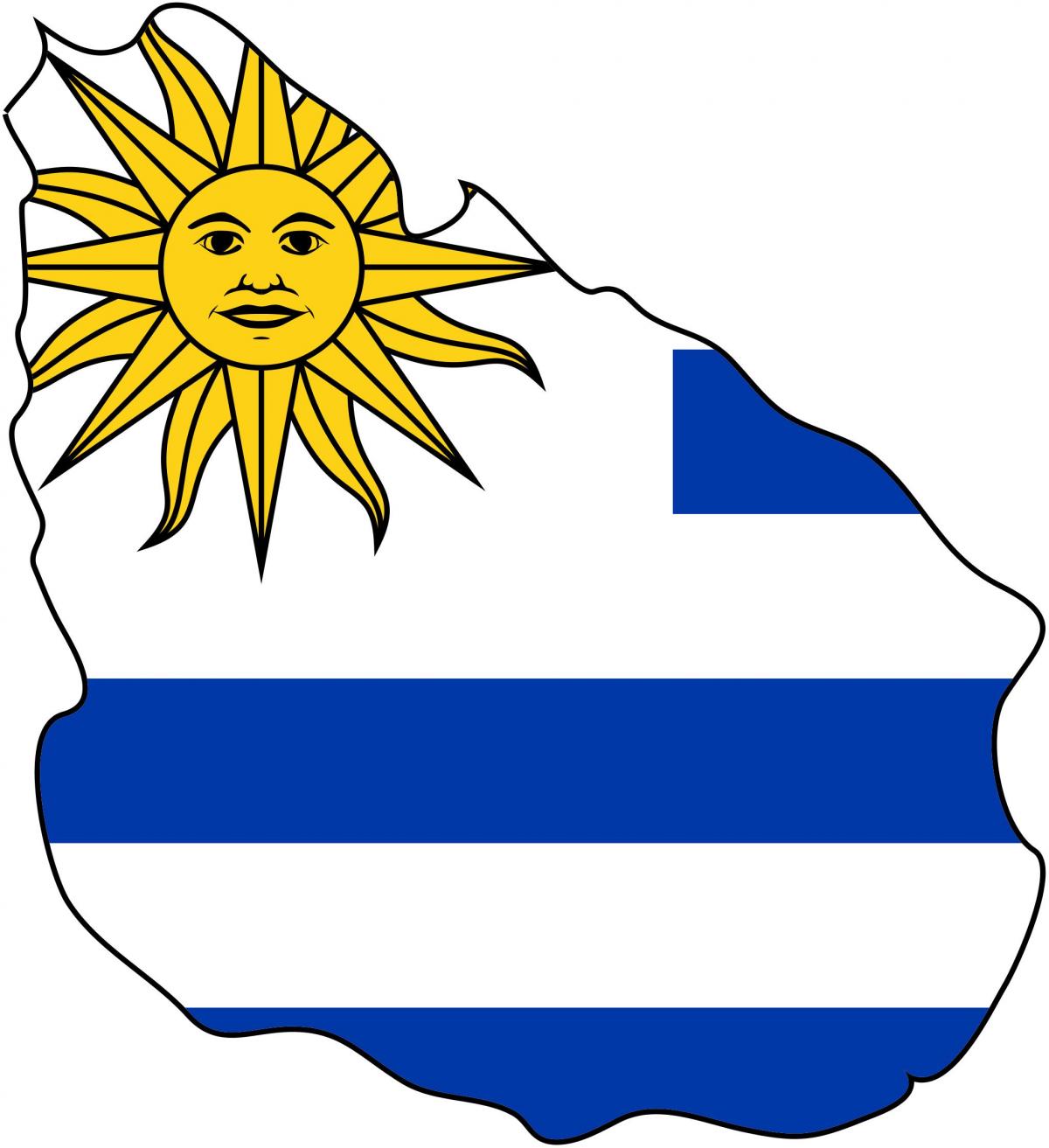 Карта прапор Уругваю