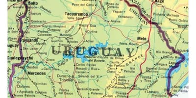 Карта Уругваю